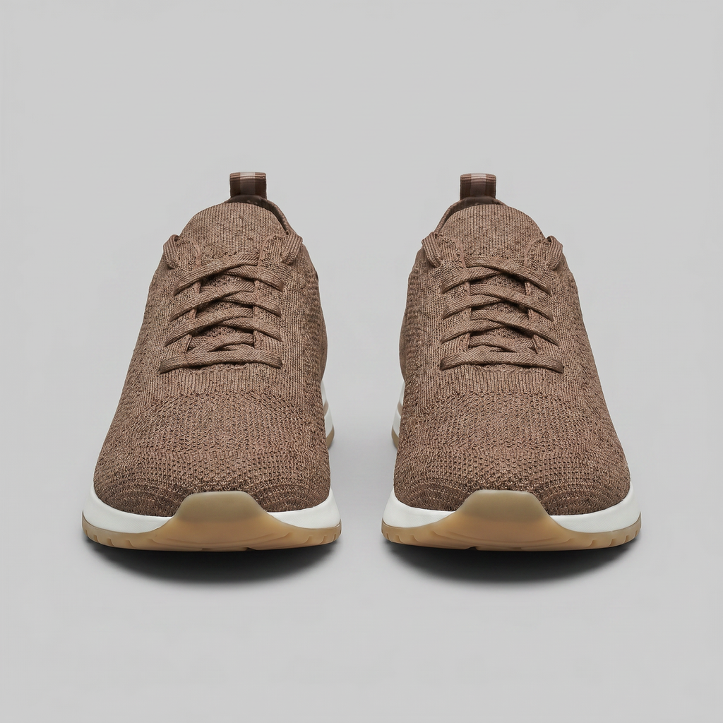 Men's Lace-Up Mesh Sneakers – Lightweight Tonal Design