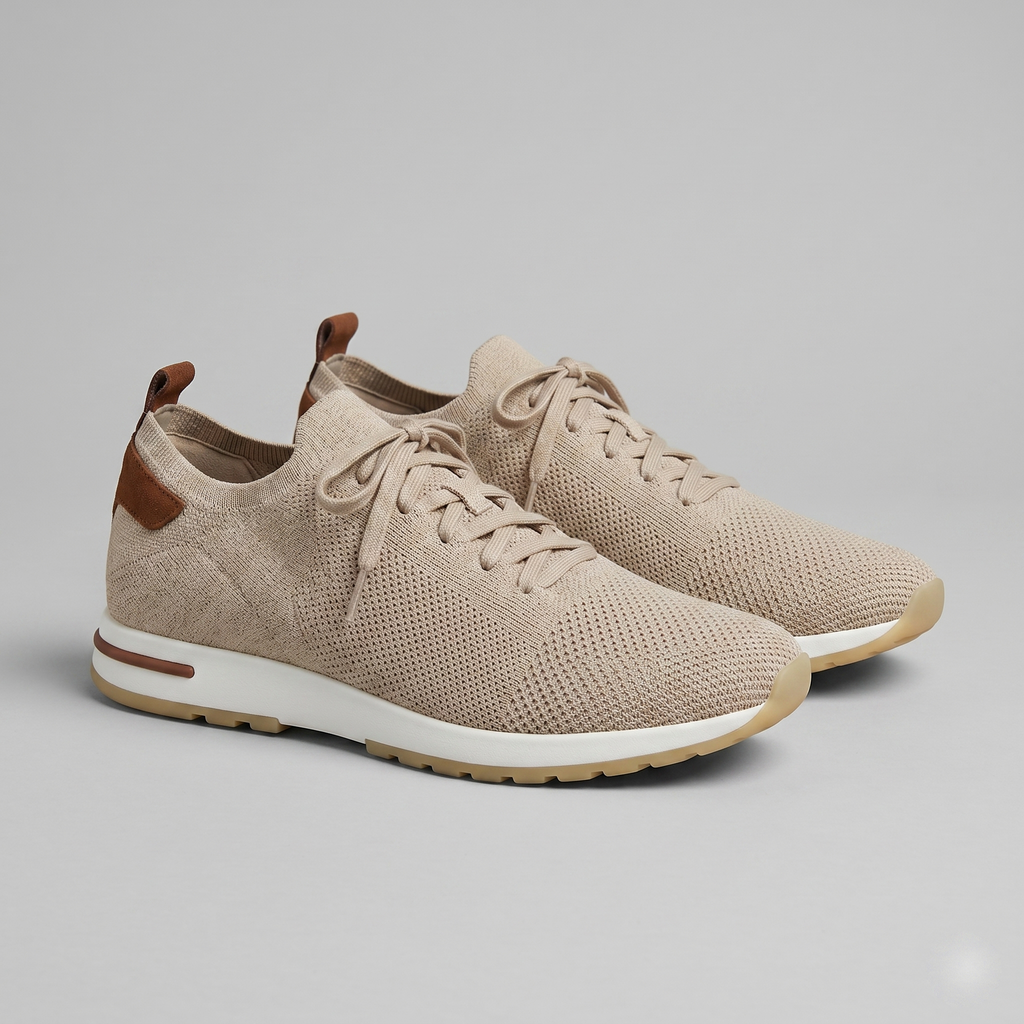 Men's Lace-Up Mesh Sneakers – Lightweight Tonal Design