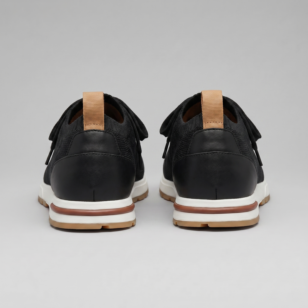 Men's Full-Grain Leather Sock Sneakers – Cashmere Lining