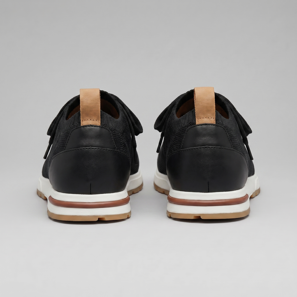 Men's Full-Grain Leather Sock Sneakers – Cashmere Lining