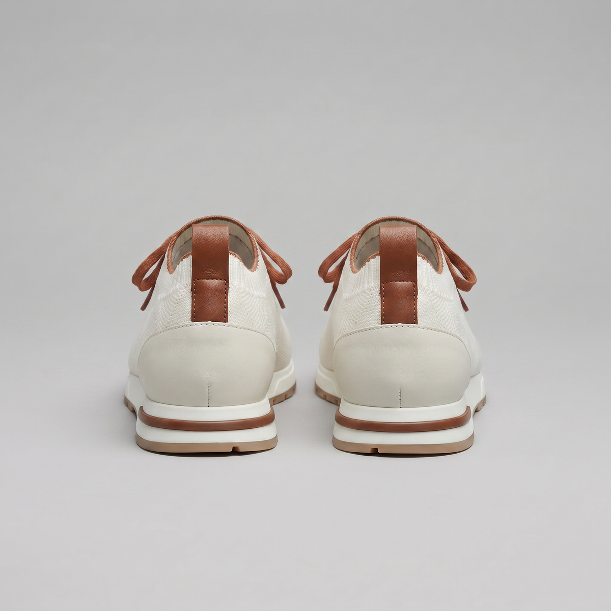 Men's Full-Grain Leather Sock Sneakers – Cashmere Lining