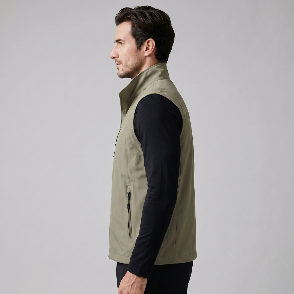 Men's Lightweight Sleeveless Vest – Utility Style with Zippered Pockets