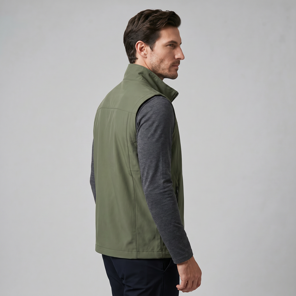 Men's Lightweight Sleeveless Vest – Utility Style with Zippered Pockets