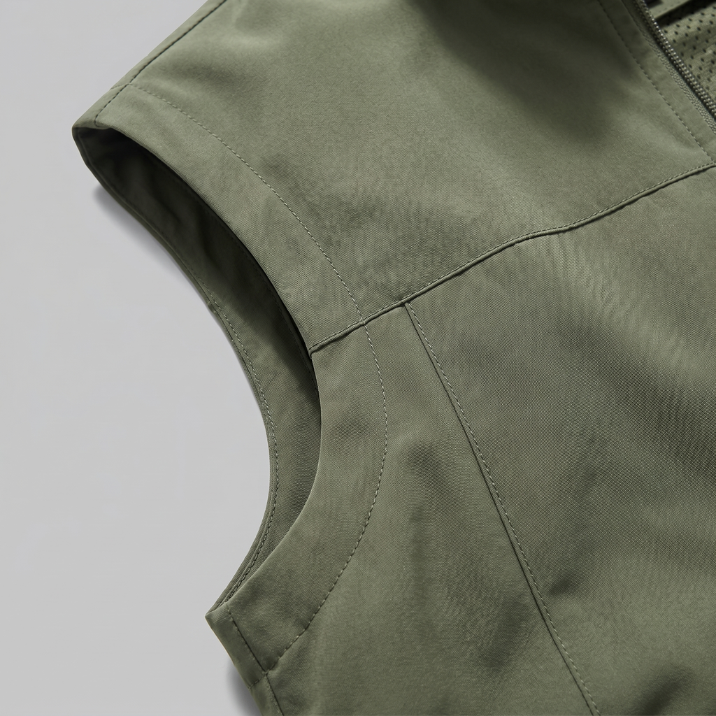 Men's Lightweight Sleeveless Vest – Utility Style with Zippered Pockets