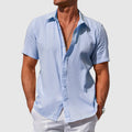 Men's Short Sleeve Shirt – Lightweight and Breathable Textured Fabric