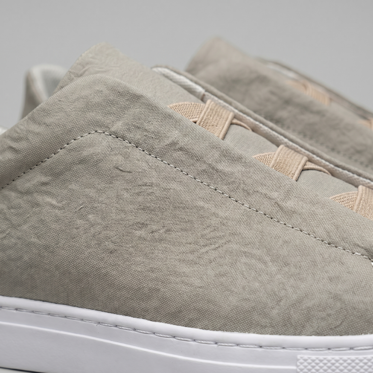 Men's Slip-On Shoes – Suede-Like Upper with Cross Strap