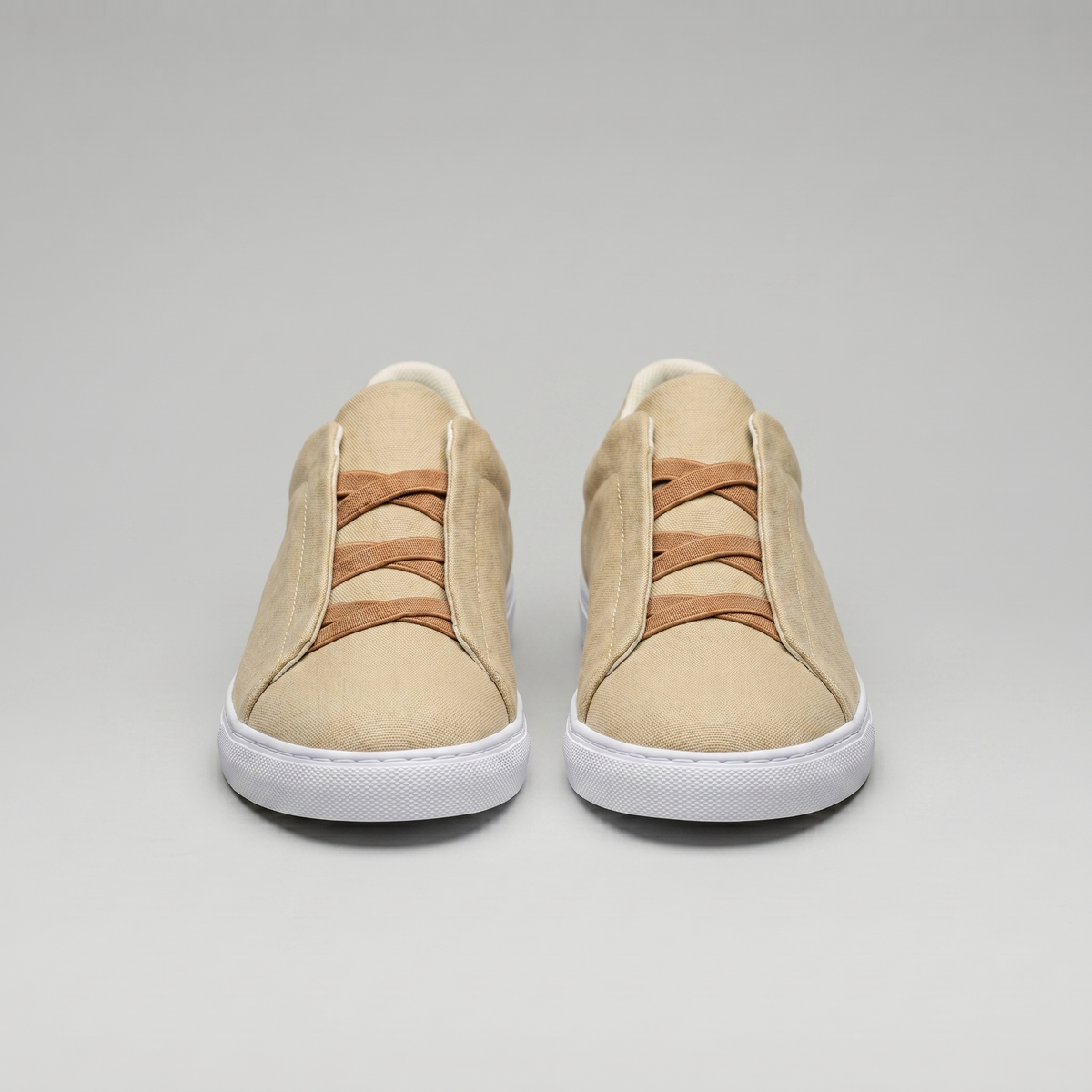 Men's Slip-On Shoes – Suede-Like Upper with Cross Strap
