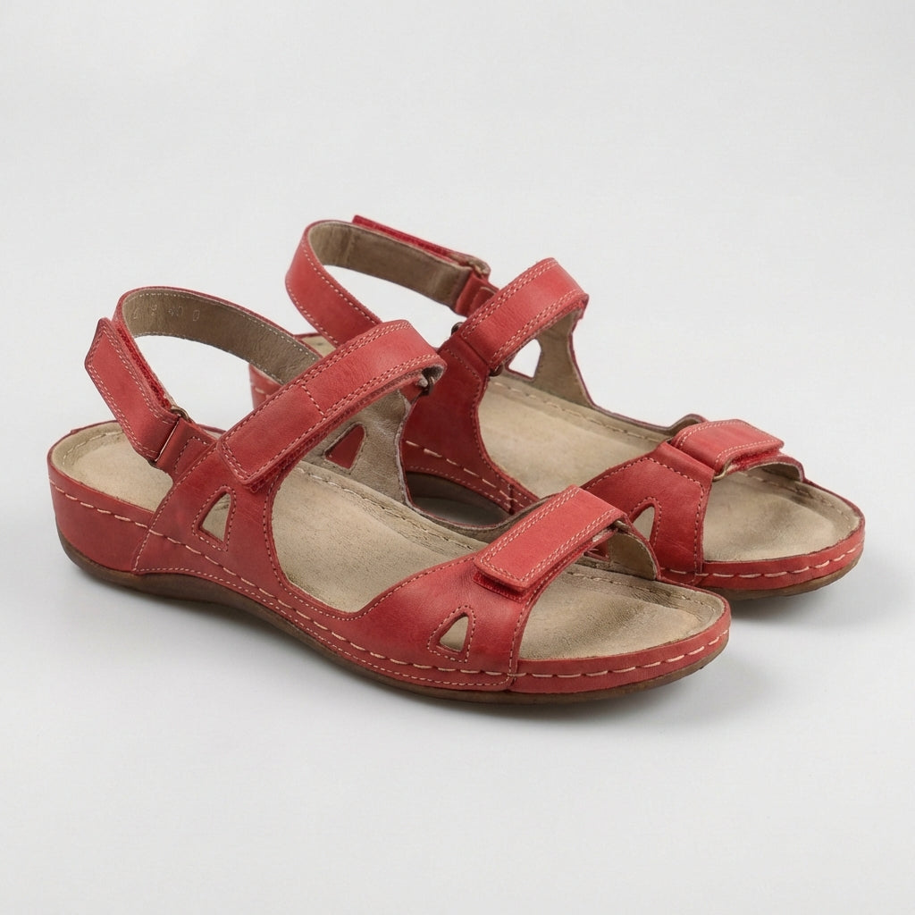 Women's Flat Open-Toe Sandals – Adjustable Straps & Anatomical Footbed