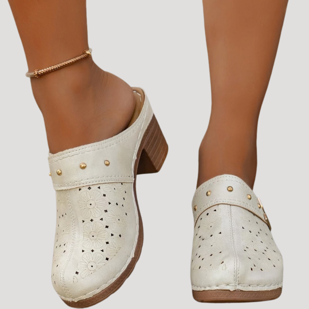 Women's Square Heel Mules Clog Style – Daily Comfort