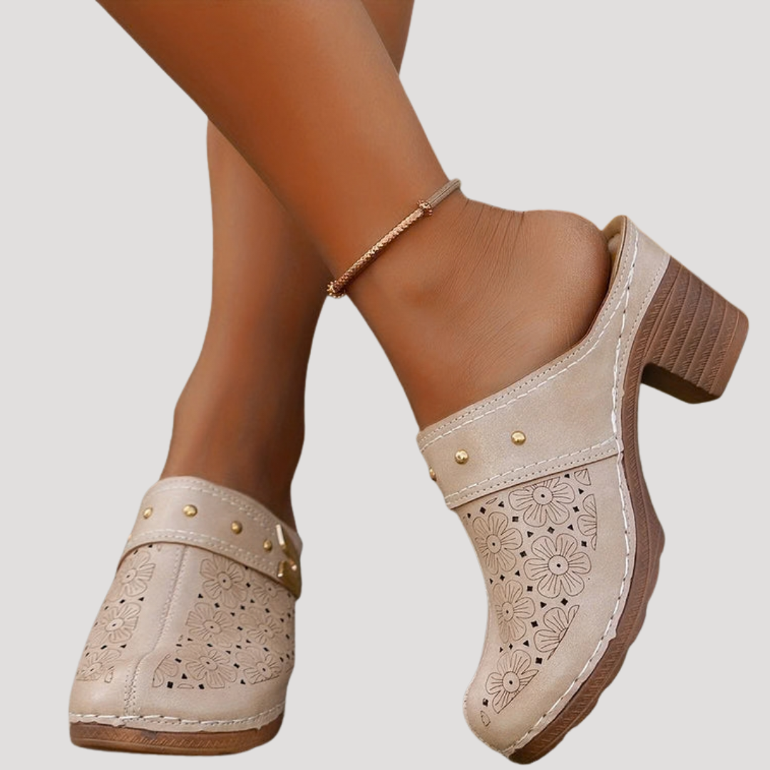Women's Square Heel Mules Clog Style – Daily Comfort