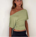 Top for Women Asymmetric One-Shoulder – Slim Fit Short Cut