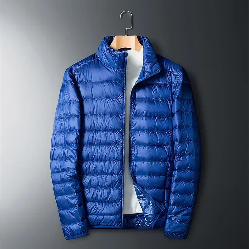 Men's Lightweight Down Jacket – Compact Quilted Travel Coat