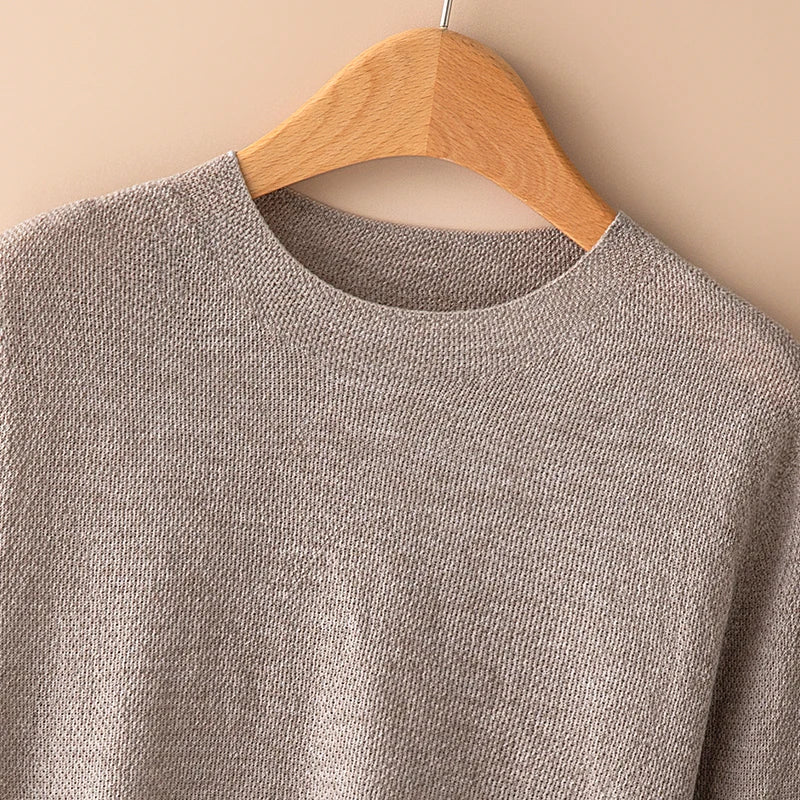 Women's Fine Knit Short Sleeve Top – Lightweight Round Neck