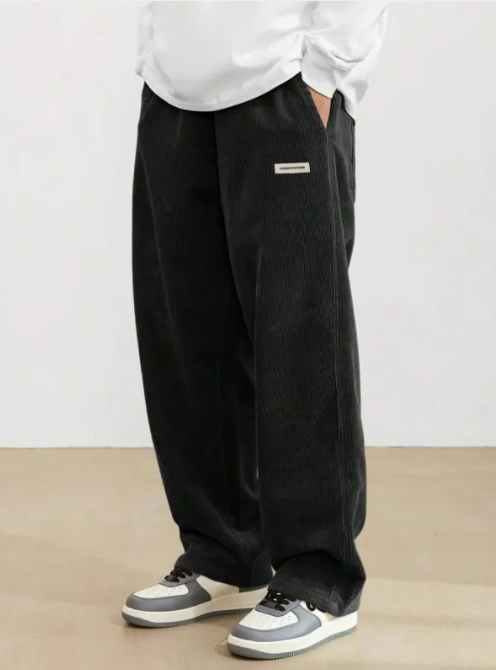 Men's Wide Drawstring Pants – Relaxed Straight Fit