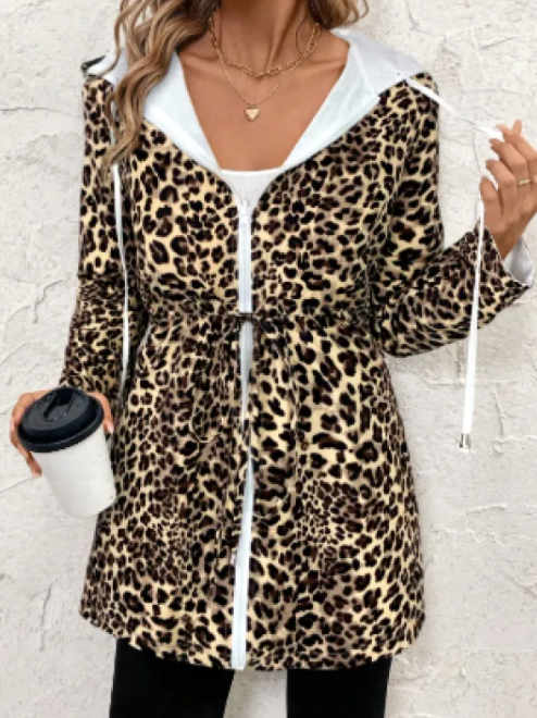 Women's Hooded Reversible Jacket - Casual double-sided design