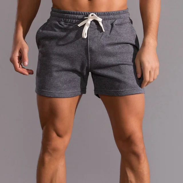 Men's Short Cotton Joggers – Relaxed Fit with Utility Pockets
