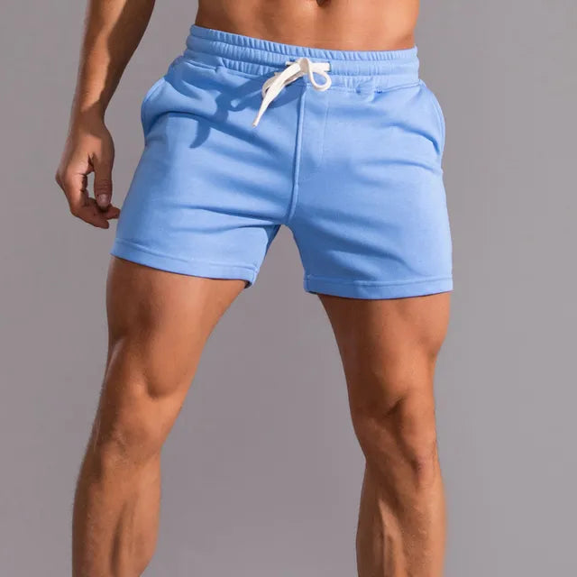 Men's Short Cotton Joggers – Relaxed Fit with Utility Pockets