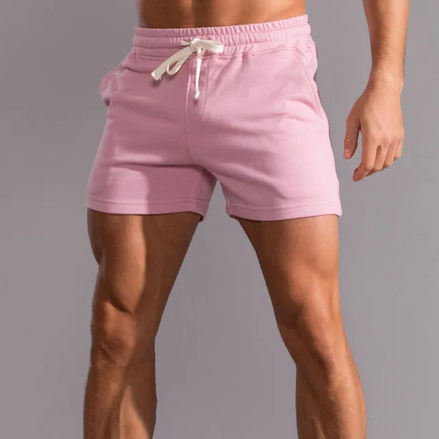 Men's Short Cotton Joggers – Relaxed Fit with Utility Pockets