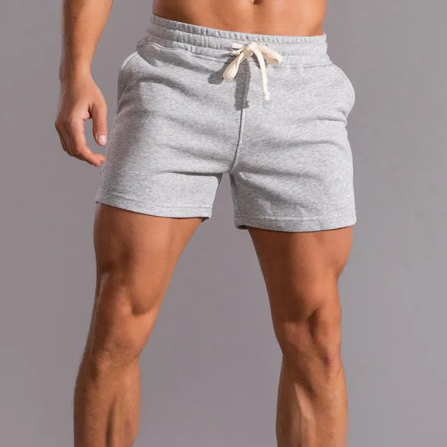 Men's Short Cotton Joggers – Relaxed Fit with Utility Pockets
