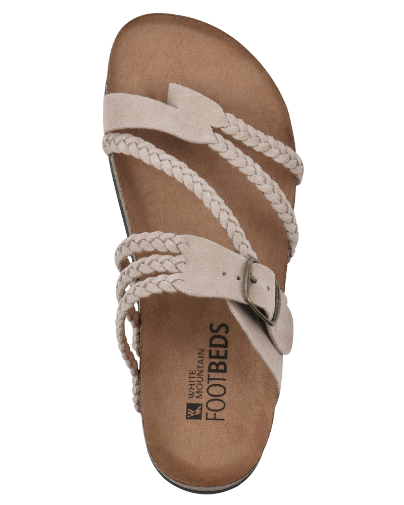 Women's Woven Thong Sandals – Adjustable Buckle & Molded Comfort Sole