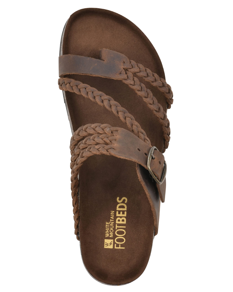 Women's Woven Thong Sandals – Adjustable Buckle & Molded Comfort Sole