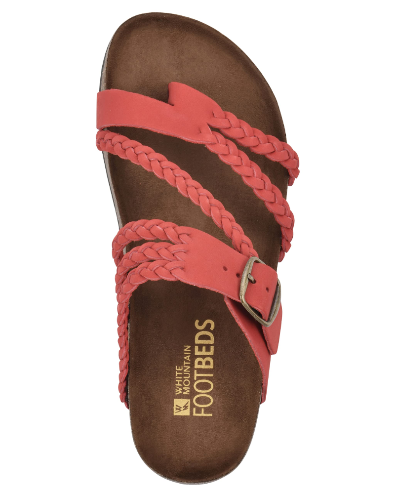 Women's Woven Thong Sandals – Adjustable Buckle & Molded Comfort Sole