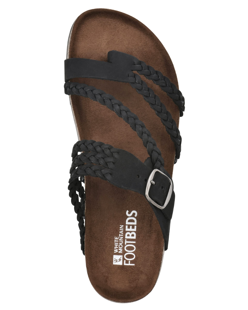 Women's Woven Thong Sandals – Adjustable Buckle & Molded Comfort Sole