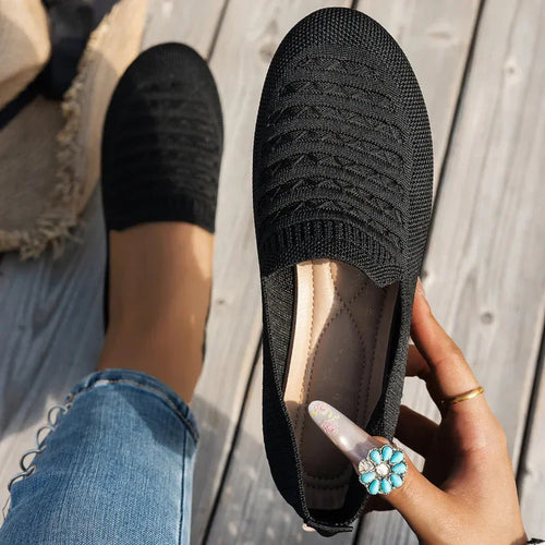 Women’s Orthopaedic Mesh Loafers – Easy Slip-On Round Toe Flat Sole