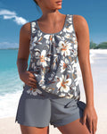 Floral Women's Tankini – Loose and Feminine Two-Piece Set
