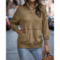 Women's Sweater – Lightweight Knit with Long Sleeves and Decorative Buttons