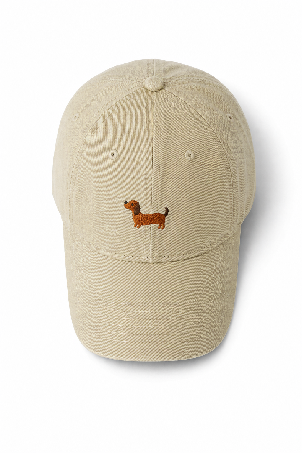 Women's Cotton Cap – Embroidered Dachshund Pattern