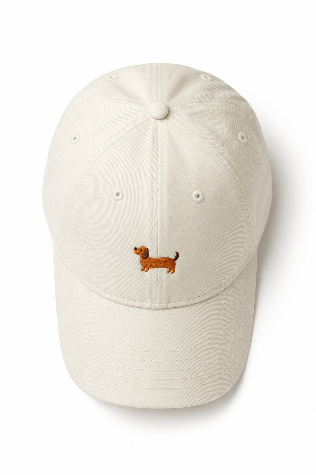 Women's Cotton Cap – Embroidered Dachshund Pattern