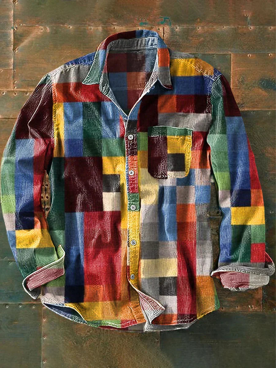 Men's long-sleeve woven shirt – Relaxed fit