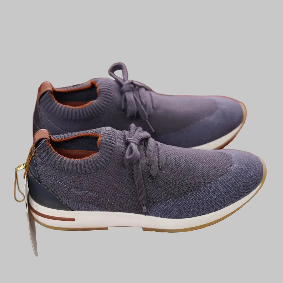Men's Full-Grain Leather Sock Sneakers – Cashmere Lining