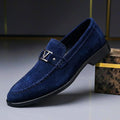 Men's suede leather slip-on loafers – Regular low-profile fit