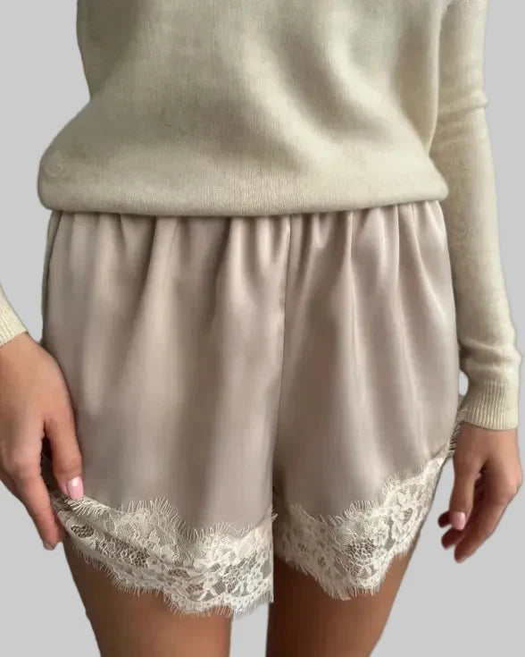 Short Women’s Lace-Trimmed – Lightweight and Soft Fabric