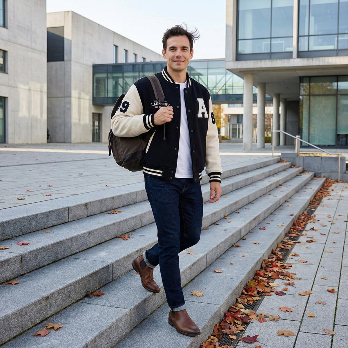 Men's Cashmere Varsity Jacket