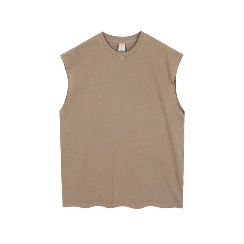 Men's Cotton Tank Top – Sleeveless Crew Neck