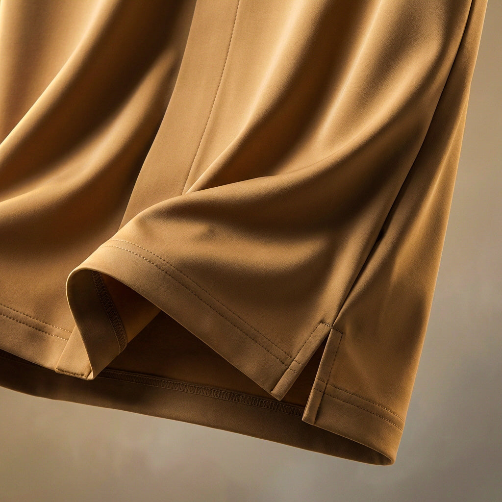 Men's silky fabric shirt and trousers set – Relaxed fit