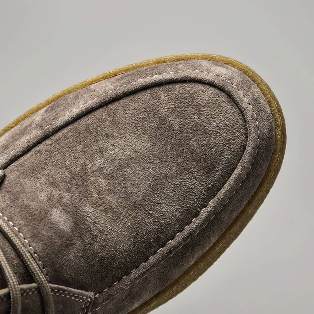Men's casual suede leather lace-up shoes – Low regular fit