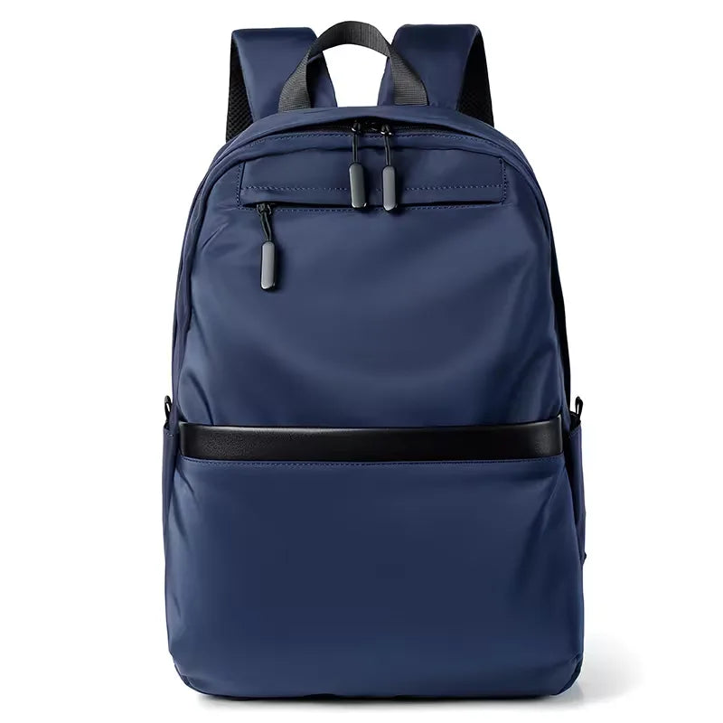 Men's Structured Fabric Backpack – Waterproof and Multi-Pocketed