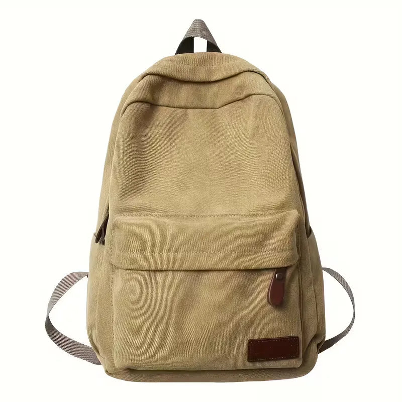Men's Canvas Backpack – Front Pocket and Adjustable Straps