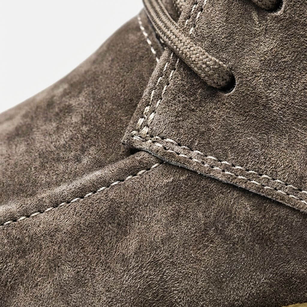 Men's casual suede leather lace-up shoes – Low regular fit