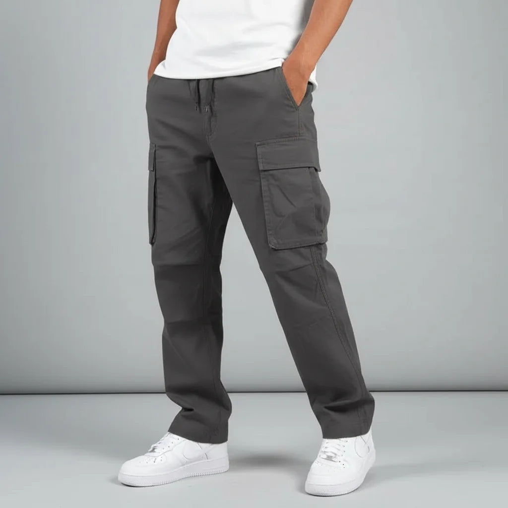 Men’s Cargo Trousers – Relaxed Fit, Drawstring Size, Multiple Pockets