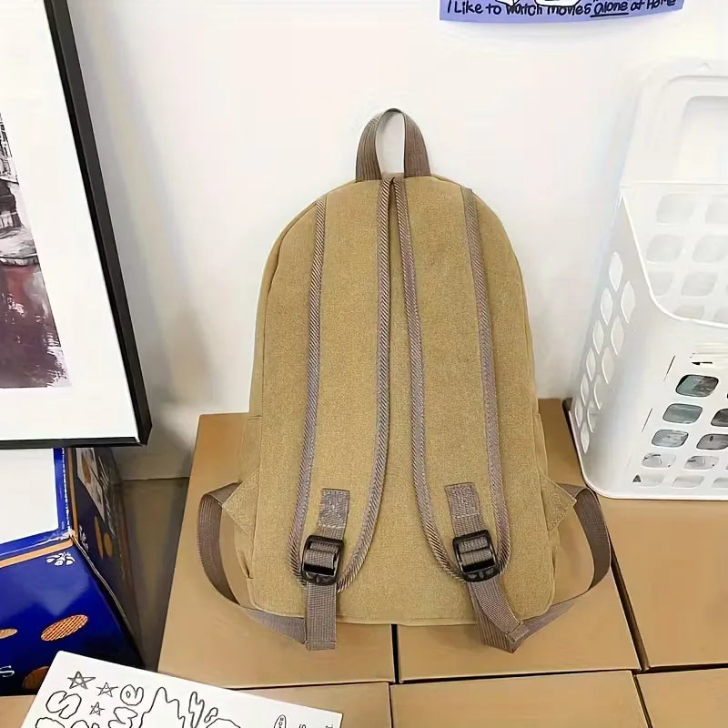 Men's Canvas Backpack – Front Pocket and Adjustable Straps