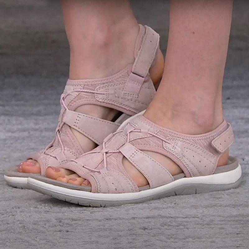 Women's orthopaedic wedge sandals – hook-and-loop cushioned sole