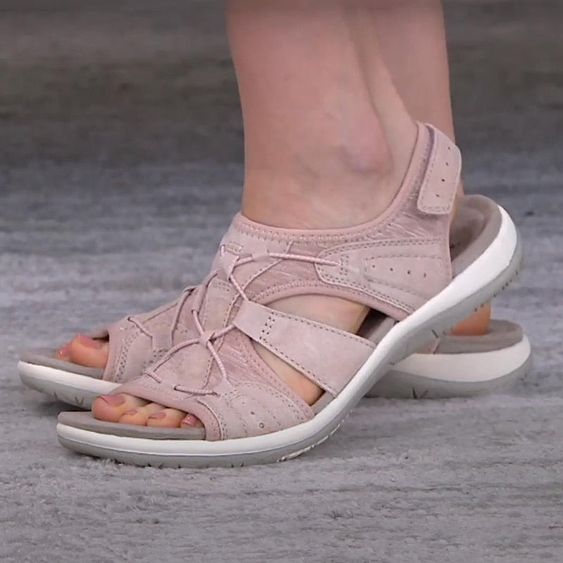 Women's orthopaedic wedge sandals – hook-and-loop cushioned sole