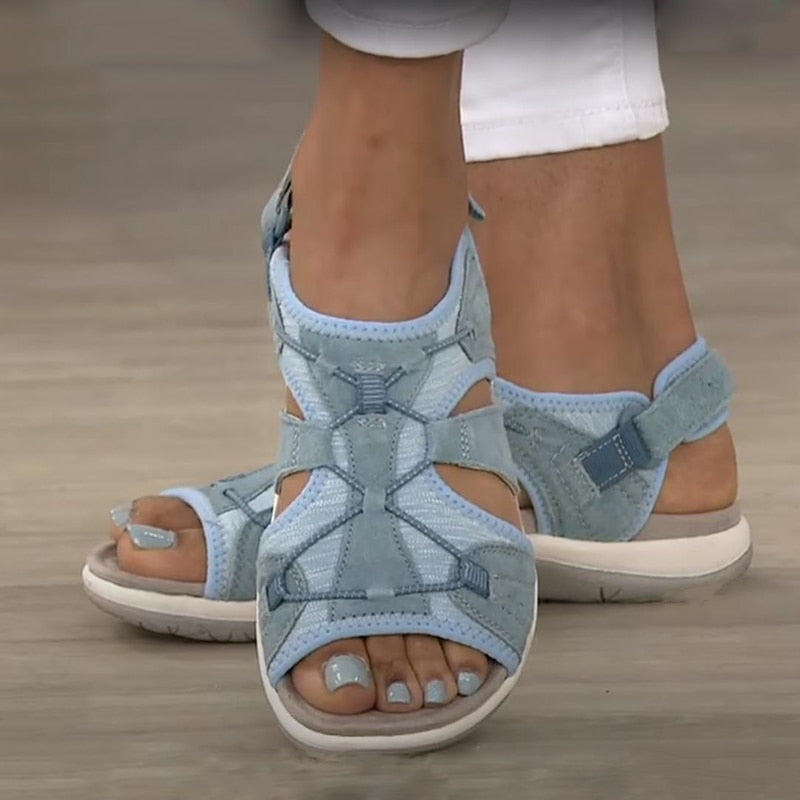 Women's orthopaedic wedge sandals – hook-and-loop cushioned sole