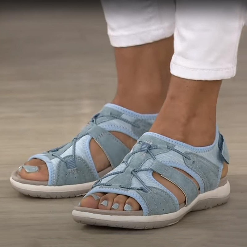 Women's orthopaedic wedge sandals – hook-and-loop cushioned sole