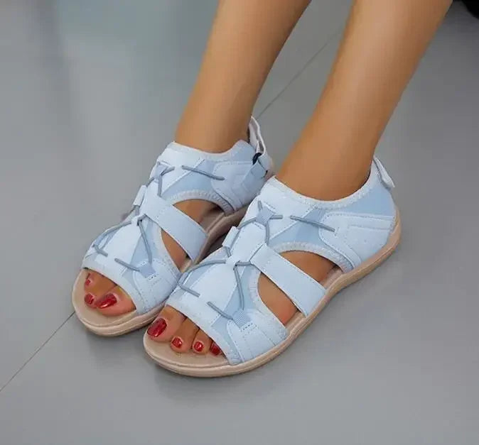 Women's orthopaedic wedge sandals – hook-and-loop cushioned sole